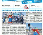Titelseite des Mittelsachsenkuriers mit der Überschrift "In sieben Minuten zu Karls Erlebnis-Dorf"