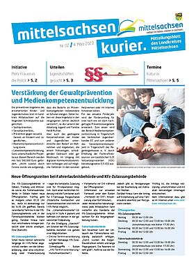 Titelblatt des Mittelsachsenkuriers 02/2023