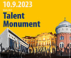 Abbild eines Plakates mit der Aufschrift Tag des offenen Denkmals 10.09.2023 Talent Monument - im Hintergrund verschiedene Bauwerke