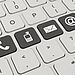 Tastatur mit verschiedenen Icons