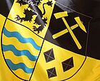 Fahne Landkreis Mittelsachsen mit Wappenaufdruck