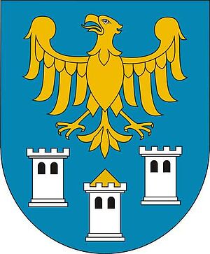 coat of arms with eagle and three towers